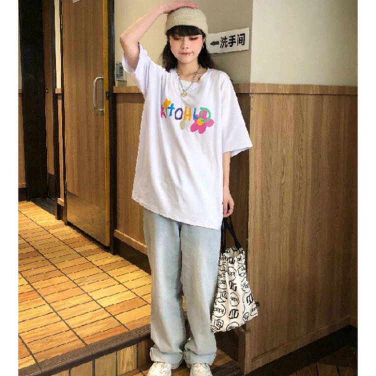 Áo thun tay lỡ Unisex, áo phông form rộng M436 KL SHOP HNSHOP
