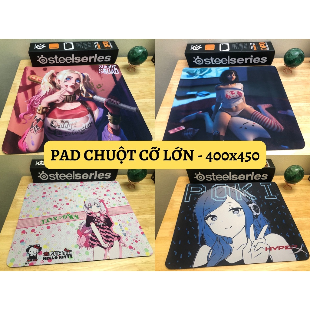 Pad chuột, lót chuột cao su cỡ lớn 40x45 cm siêu dày chống trơn trượt chơi game CSGO STORE