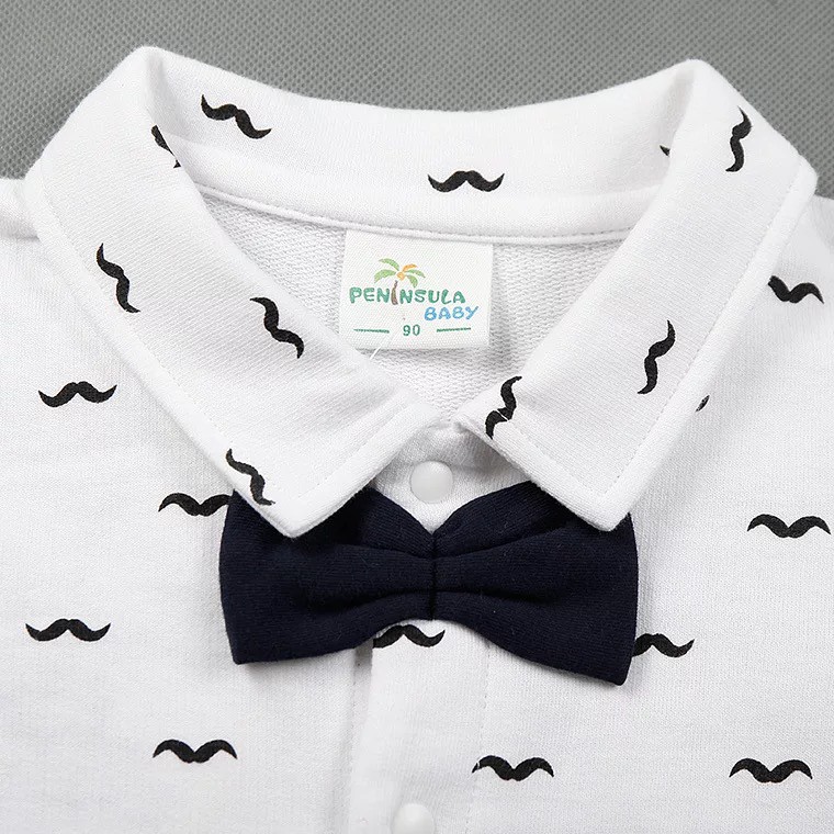 Bộ Bodysuit Áo Sơ Mi Kèm Nơ Phong Cách Soái Ca ^^ | BigBuy360 - bigbuy360.vn