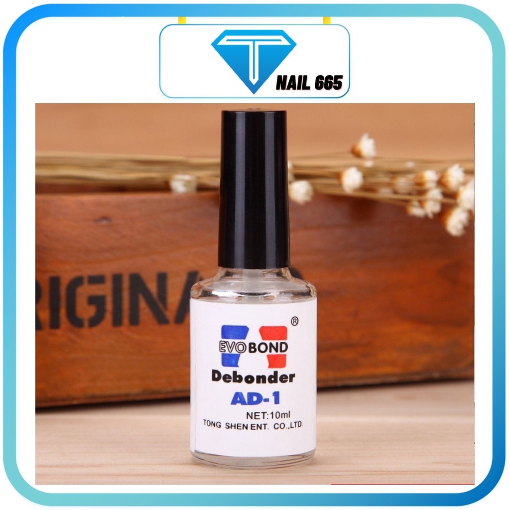 Nước sáng đá phá tháo móng giả, Chai gel tháo móng nail AD