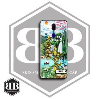 Ốp lưng kính cường lực kiểu chữ thư pháp tùy chọn cho Oppo F11 - F11 Pro - F9 A5S A7 - F7 A79 - F5 A75 A73