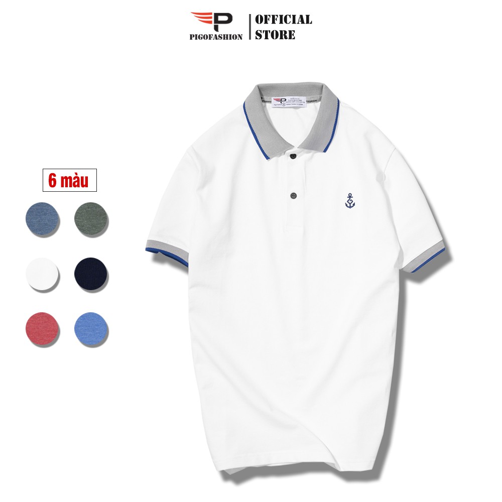 Áo thun nam Polo cổ dệt chuẩn cao cấp Pigofashion AHT08 (ghi chú Chọn Màu)