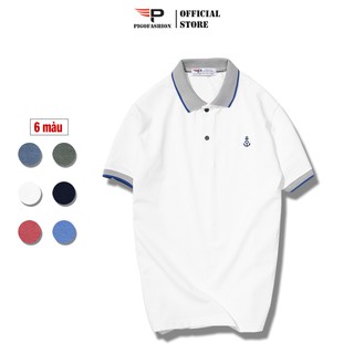 Áo thun nam polo cổ dệt logo thêu mỏ neo cao cấp Zonado Zaht08-5 chọn màu