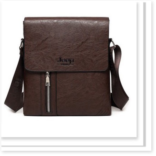 Túi đeo chéo da Jeep cao cấp đựng Ipad 10 inch loại lớn