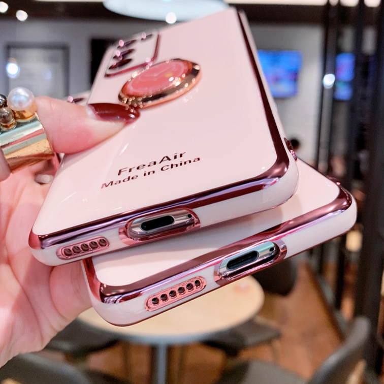 Ốp điện thoại mềm có nhẫn móc ngón tay lấp lánh sang trọng cho Samsung Galaxy A51 A71 S20 Ultra Note 10 Plus A10 A50 A30s A50s A70 Note9