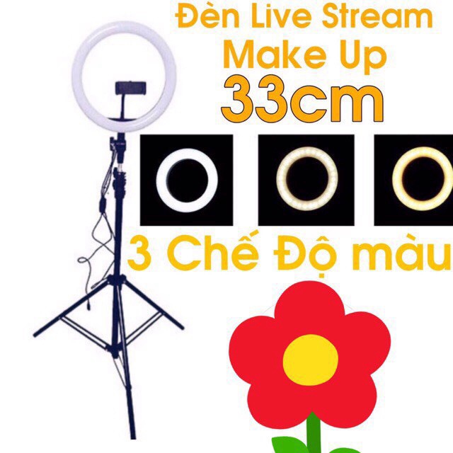 MT MAX  Đèn live stream 33cm - chuyển 3 màu, trợ sáng makeup, spa làm đẹp, nối mi, quay vlog, tikto