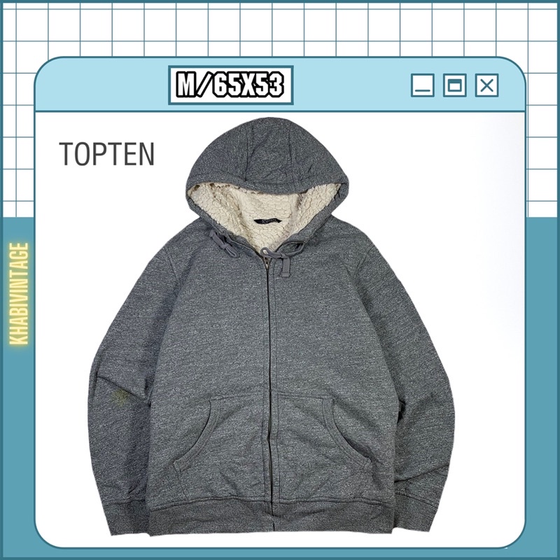 [HIỆU]Áo hoodie zip 2hand lót lông tuyển loại 1 - Khabi Vintage