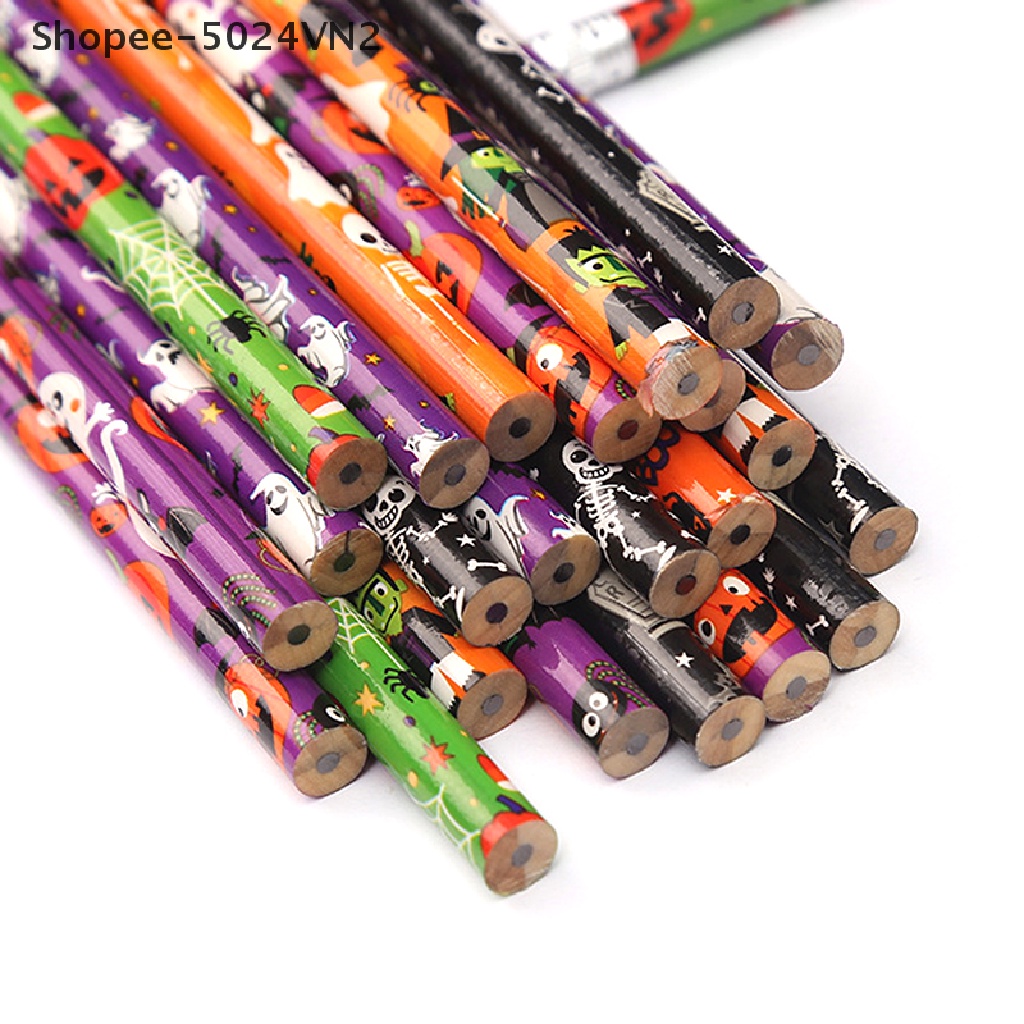 Set 10 Bút Chì Họa Tiết Halloween Thân Thiện Với Môi Trường