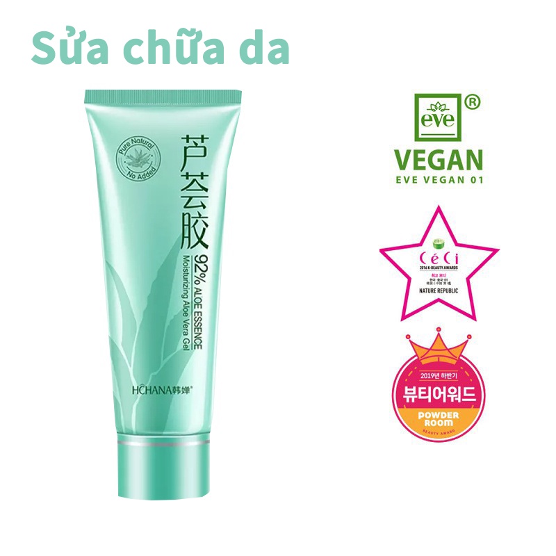 Gel lô hội dưỡng ẩm làm dịu mát da dưỡng ẩm 92% Tinh chất gel lô hội