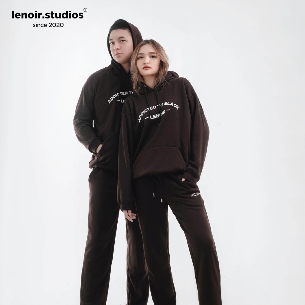 Bộ Set Hoodie Quần dài Loungewear Unisex Lenoir Studios Chất Nỉ bông cao cấp, form Oversize nam nữ