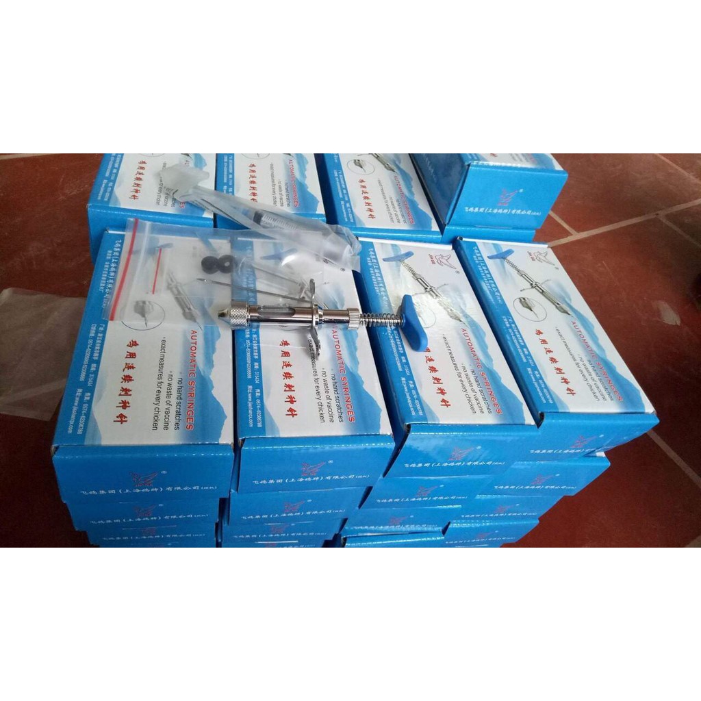 Xi lanh chủng đậu tự động một kim cho gà