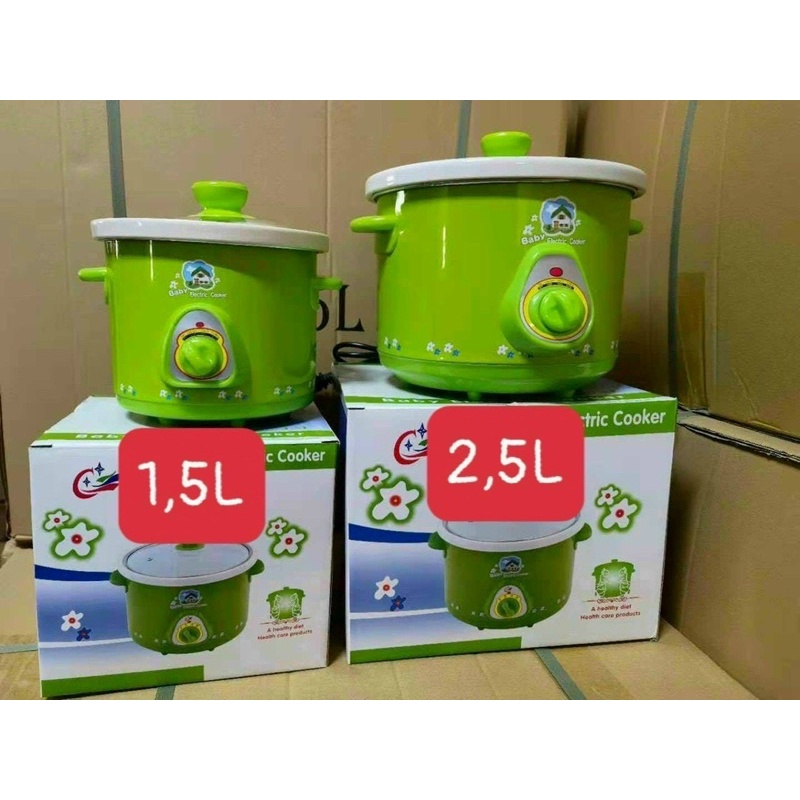 Nồi Kho Cá , Nồi Nấu Cháo Chậm Đa Năng Tiện Lợi Nhỏ Gọn 1.5L và 2.5L -Gbear _Shop