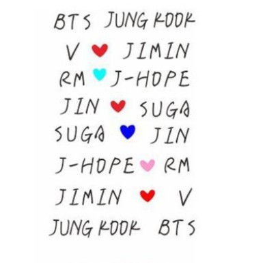 Hình xăm BTS V Jungkook Jimin Suga Jin JHope RM sticker ảnh dán cá tính quà tặng xinh xắn dễ thương