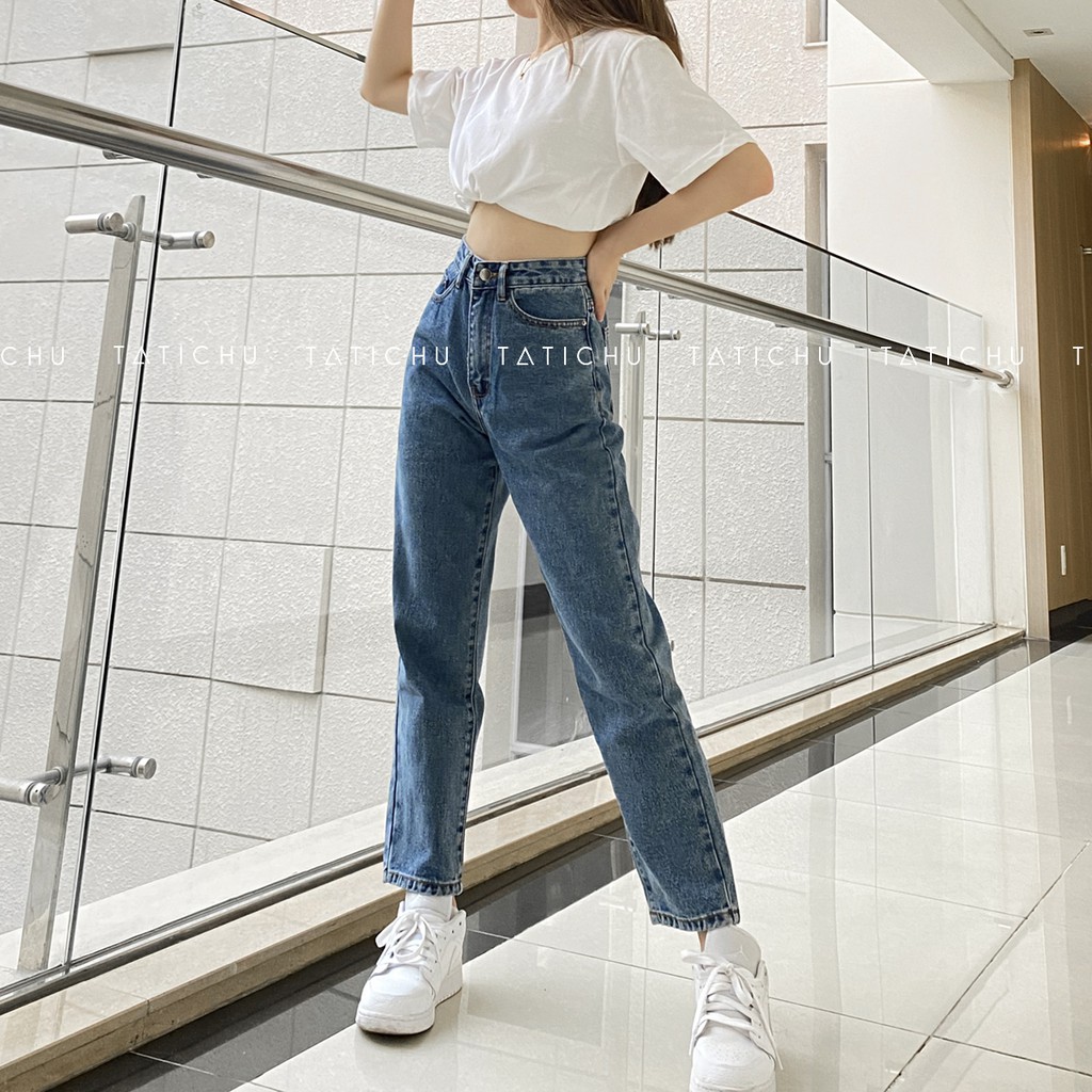 TATICHU - Quần Jean suông lưng cao - Straight jeans