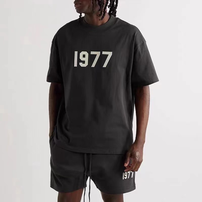 FOG FEAR OF GOD Summer Trend Digital 1977 Short Sleeve High Street Casual Loose Couple T-Shirt
