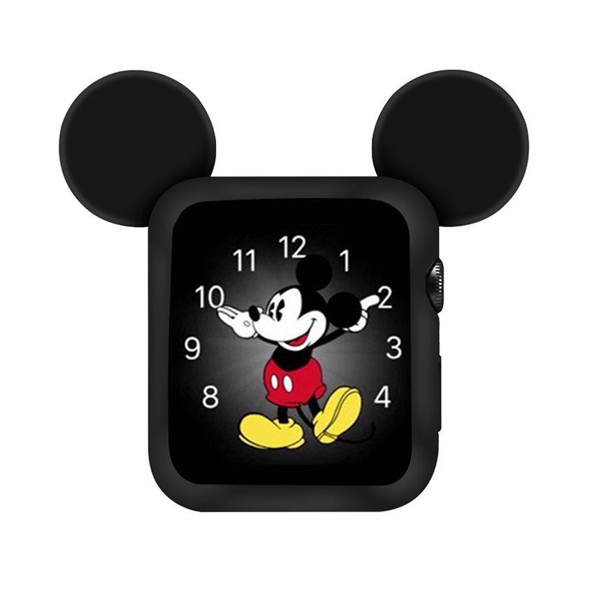 Vỏ bảo vệ kiểu hoạt hình Mickey dễ thương thời trang thích hợp cho đồng hồ Apple Series 5 4 3 2 1 44mm 40mm 38mm 42mm