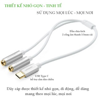 Cáp chuyển USB Type-C to Audio Ugreen UG-30732