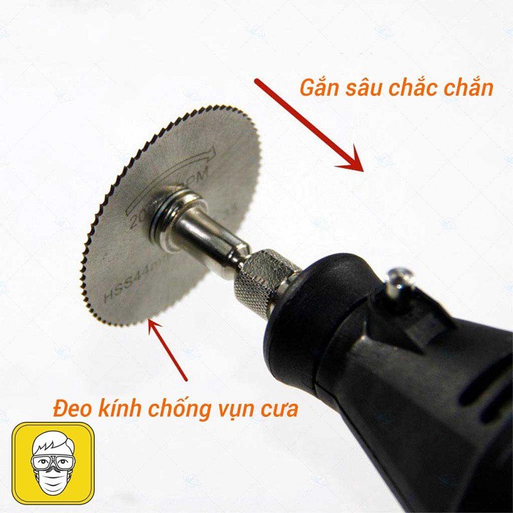 Bộ 5 lưỡi cưa mini hợp kim cao cấp kèm 1 trục