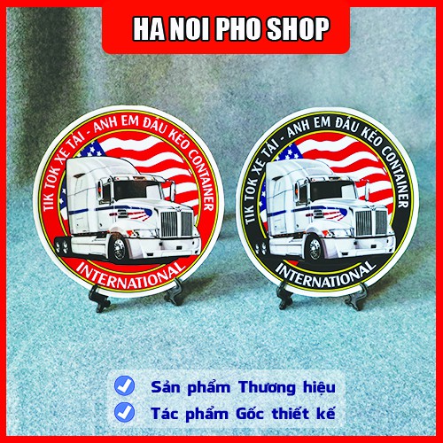 02 Tem xe tải Tik Tok Đầu Kéo Mỹ, Logo Dán trang trí, phản quang chống nước [Hà Nội Phố Xe Tải]