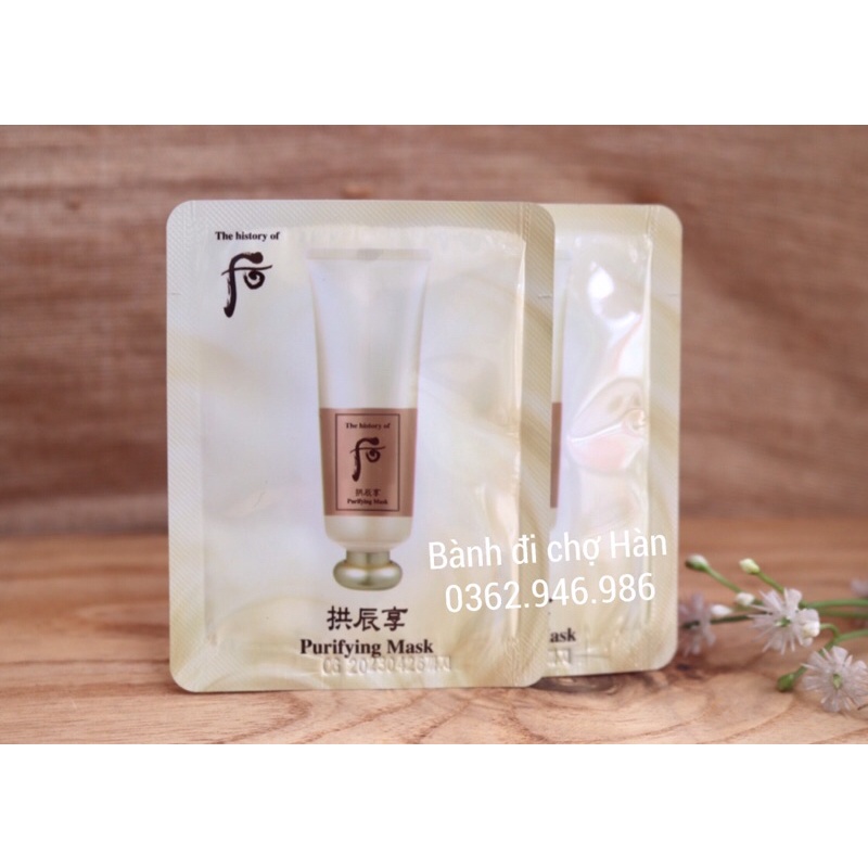 Mặt nạ whoo mới tái tạo da căng sáng đẹp chống lão hóa Whoo Purifying Mask 1ml | BigBuy360 - bigbuy360.vn