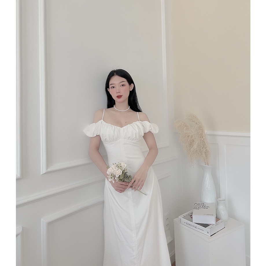 BBSTORE'S Đầm Xòe Trễ Vai Hai Dây Dự Tiệc Sang Trọng  -TK646
