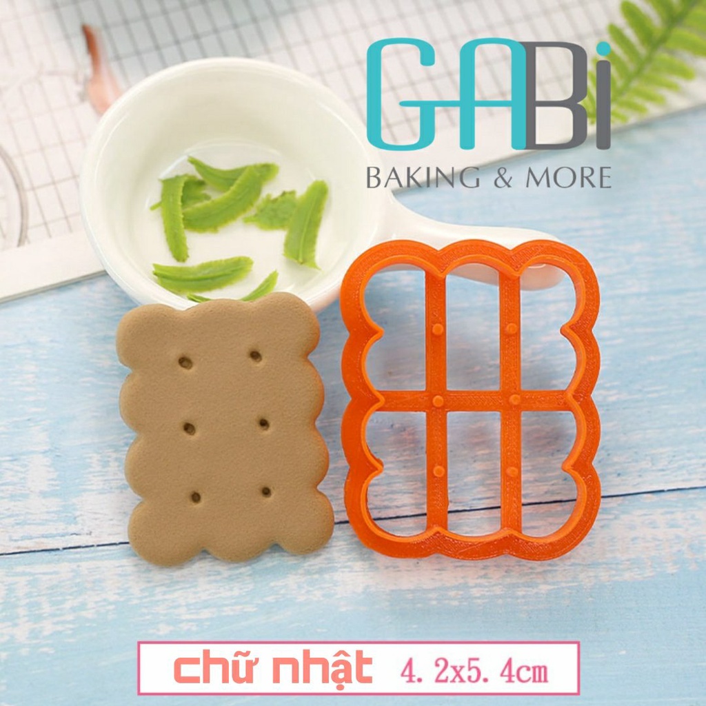 [Có sẵn] Khuôn nhấn cookie nhựa hình cơ bản