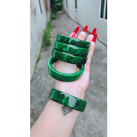 Vòng tay sơn thuỷ bản vuông vòng tay bản liền có sớ nhẹ