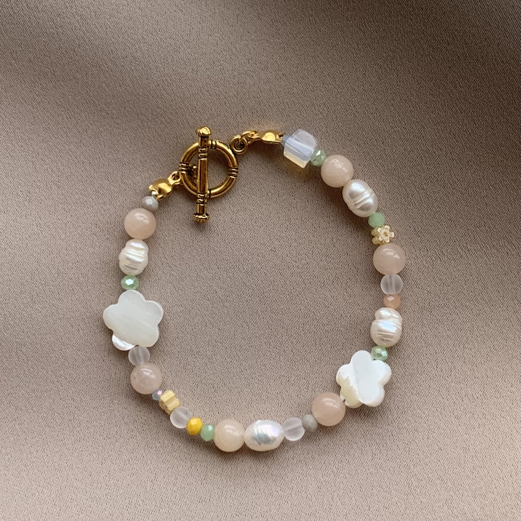 Vòng tay Jora Handelait Đính Đá Hạt Cườm Phong Cách Nữ Tính, Vintage