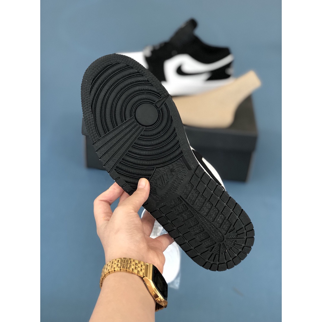 [Bản Da thật] Giày Sneaker Jd 1 Low &quot;Panda&quot; black white thấp cổ chất lượng nguyên bản MSN3127