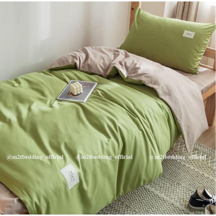Bộ chăn ga gối Ký túc xá Cotton TC M2M Home, chăn ga gối thun lạnh Hàn Quốc dành cho giường tầng