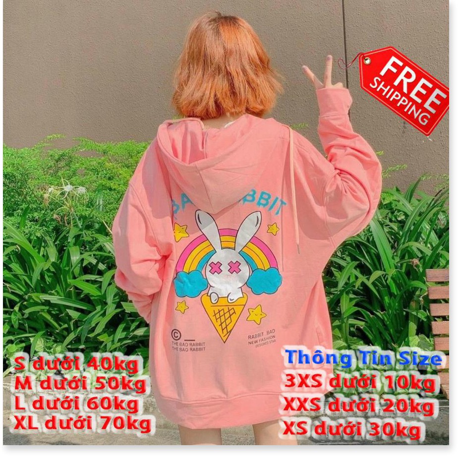 [FREESHIP TOÀN QUỐC] Áo Khoác Form Rộng Chất Liệu Thun Nỉ Ngoại Mềm Mịn In Họa Tiết BAD RABBIT Phong Cách Trẻ Yan Me | BigBuy360 - bigbuy360.vn