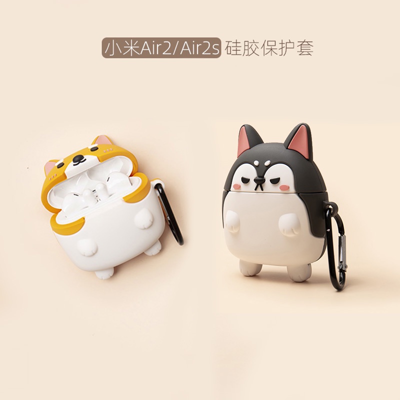 Ốp silicon phong cách hoạt hình bảo vệ tai nghe Xiaomi Air 2s /Air 2 Mi True Wireless Earphone 2