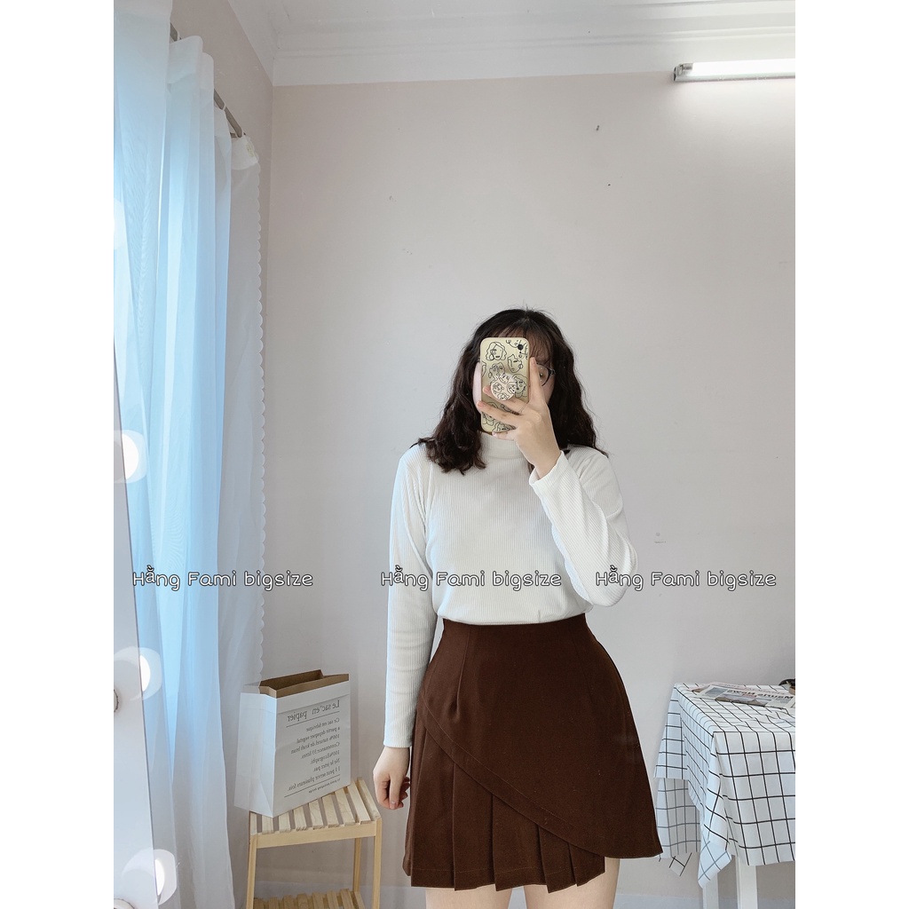 Chân váy xếp ly vạt chéo bigsize (CV24)