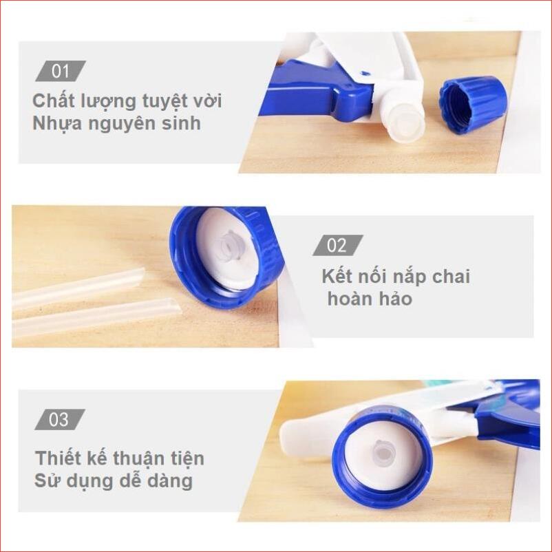 Đầu vòi xịt nước phun sương tưới cây xịt vệ sinh kèm ống gắn được nhiều loại chai, vòi nhựa xịt cồn phun nước gắn chai