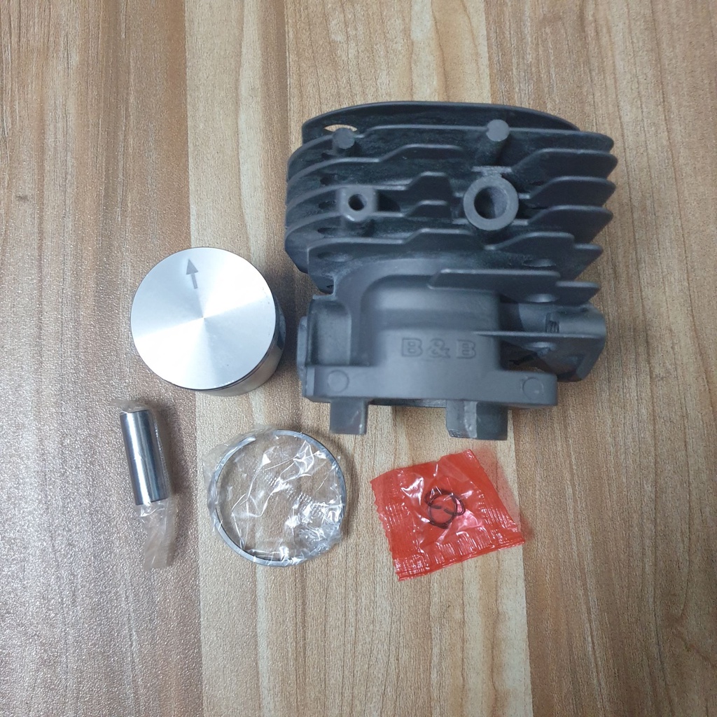 Bộ hơi - nòng xi lanh piston cổ tròn, vuông máy cưa 365 có 2 lựa chọn