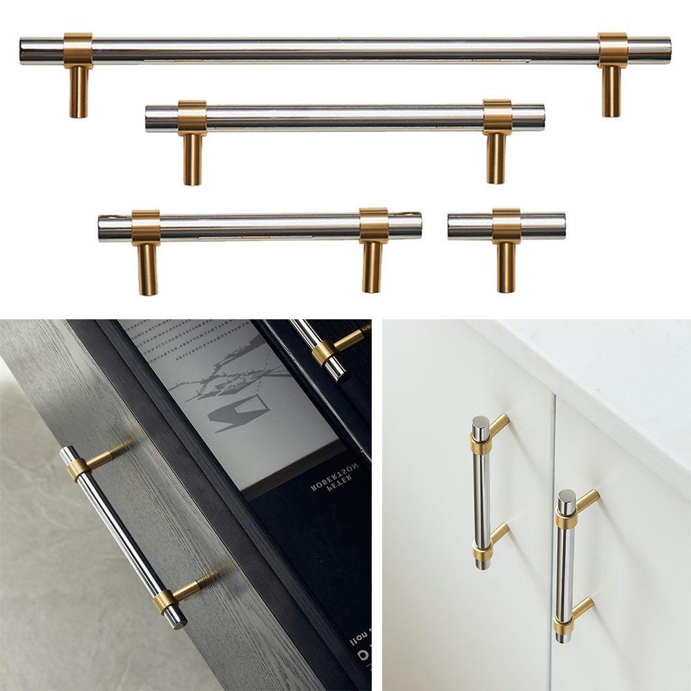 PINEVN Tay Nắm Cửa Tủ Bằng Thép Không Gỉ Màu Bạc