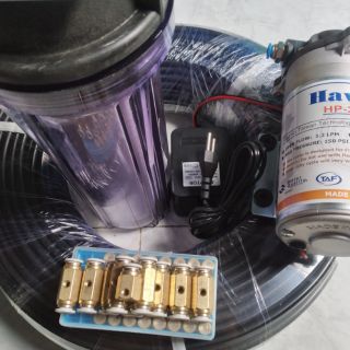 _Bộ máy phun sương làm mát đài loan hawin hp 2600,15 béc phun 25m dây bh 12 bh 12 tháng