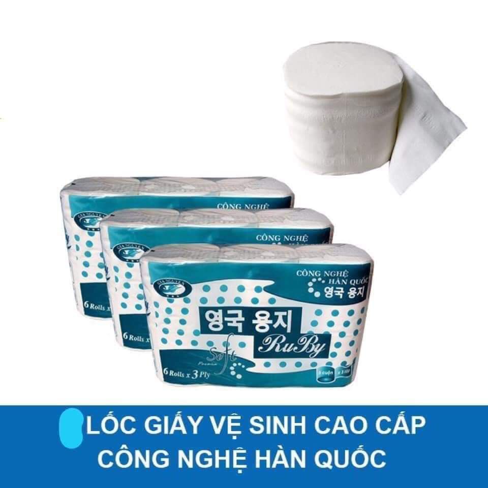 Giấy cuộn không lõi cao cấp RUBY hàn quốc (1 lốc 6 cuộn)