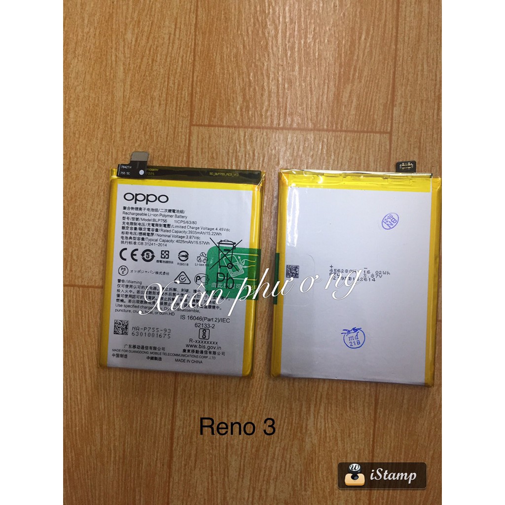 Pin Oppo Reno 3/ Reno 3 Pro/ BLP755