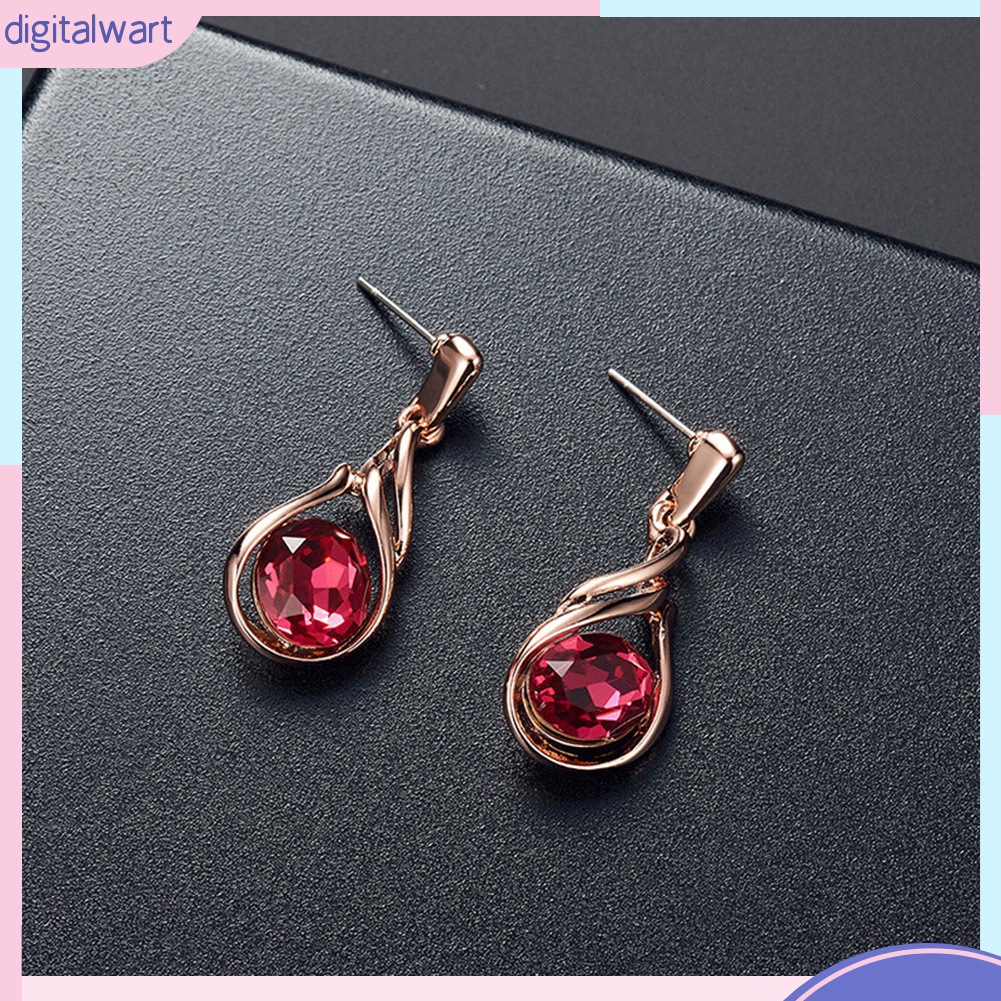 Set Vòng cổ Và Đôi Khuyên Tai Đính Đá Thời Trang Thanh Lịch Dành Cho Nữ