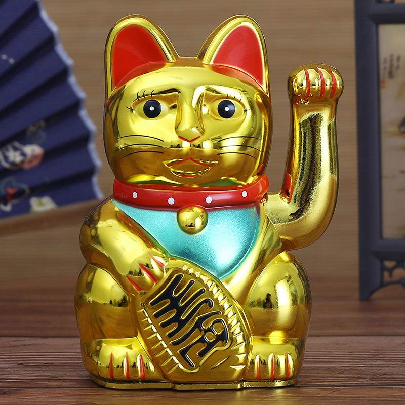 MÈO THẦN TÀI, MÈO MAY MẮN VẪY TAY BẰNG NHỰA SỬ DỤNG PIN - Phật Giáo Tường Thuận