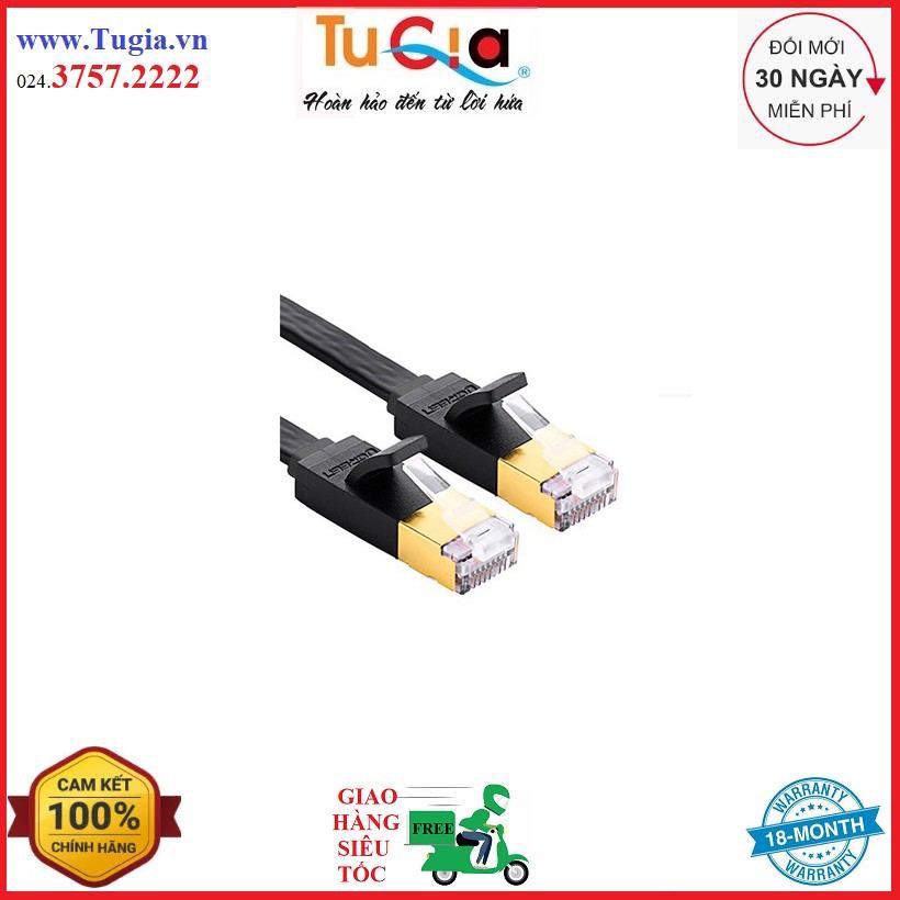 Dây cáp mạng dẹt đúc sẵn CAT7 dài 1m Ugreen 11260 - Hàng chính hãng