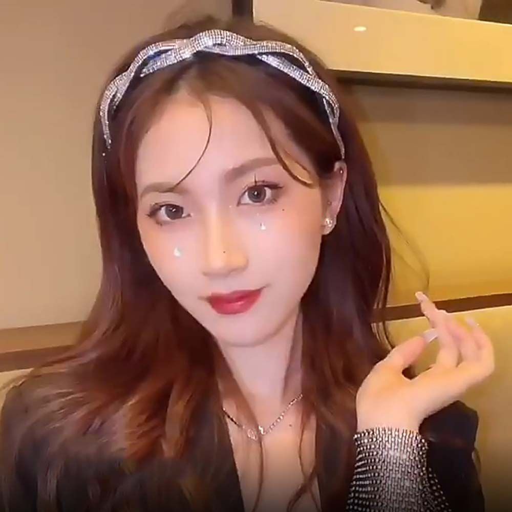 Băng đô cài tóc đính đá lấp lánh phong cách Hàn Quốc sang trọng cho nữ