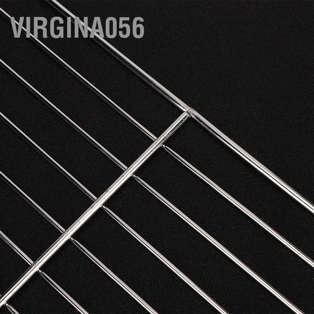 Virgina056 Stainless Steel Non Stick BBQ Rack Barbecue Mesh Grill Net for Large Oven