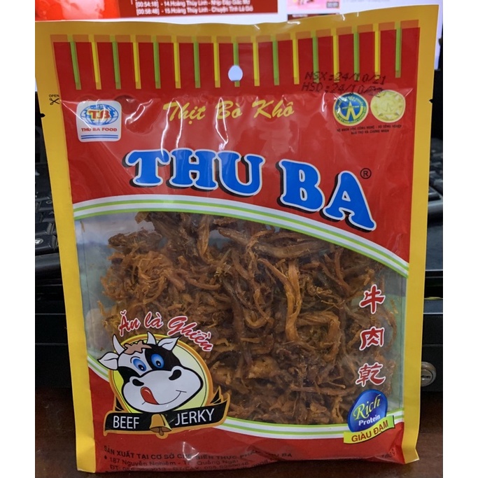Bò khô Thu Ba gói 200g( loại sợi và miếng)