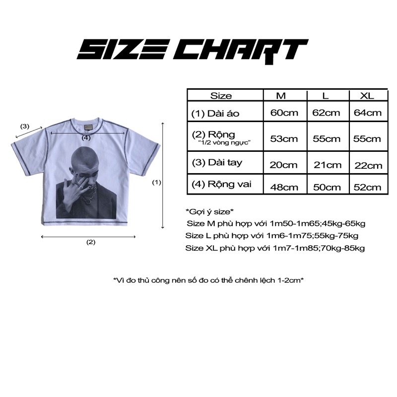 Áo thun trắng in hình form boxy 99PROJECT