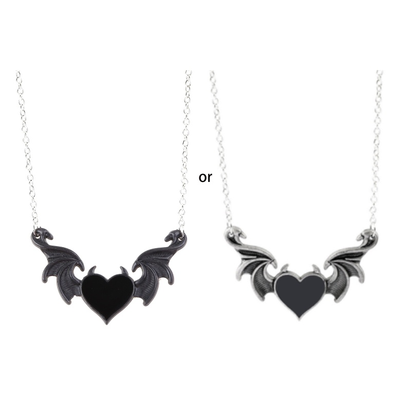Vòng cổ Mặt Trái Tim Đôi Cánh Ác Quỷ Phong Cách Hip Hop