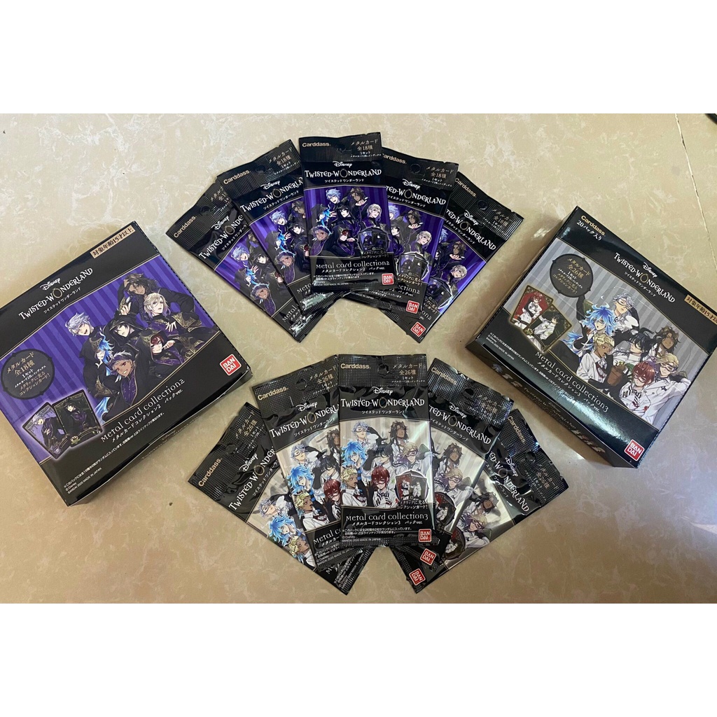 Gói thẻ nhân phẩm Disney Twisted Wonderland Metal Card Collection vol 2, vol 3