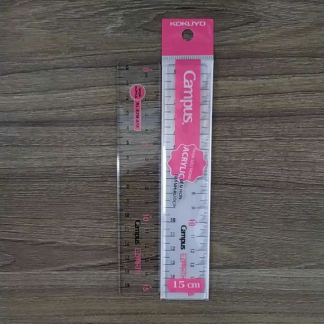 1 Cây Thước Kẻ 15 cm nhựa Acrylic CAMPUS EZMATH ( RL-EZM-A15 )