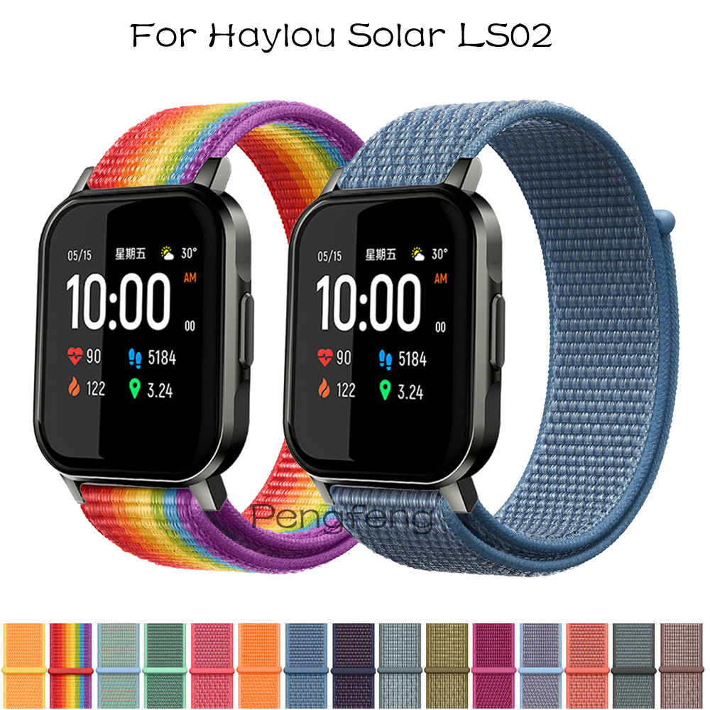 Dây Đeo Nylon 58 Màu Cho Đồng Hồ Thông Minh Xiaomi Haylou 2 LS02 RS4 RS4 Plus